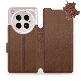 Etui ze skóry naturalnej do Infinix ZERO 40 5G - wzór Brown Leather