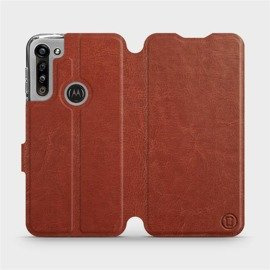 Etui do Motorola Moto G8 Power - wzór Brown&Orange