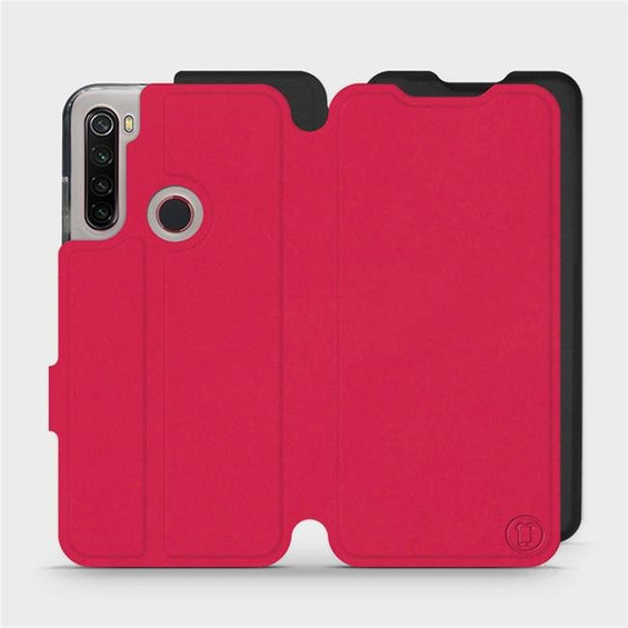 Etui Soft Touch do Xiaomi Redmi Note 8 2021 - wzór Żywa czerwień z czernią