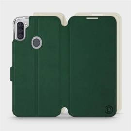 Etui Soft Touch do Samsung Galaxy M11 - wzór Miejska zieleń z platyną