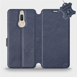 Etui ze skóry naturalnej do Huawei Mate 10 Lite - wzór Blue Leather
