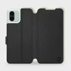 Etui Soft Touch do Xiaomi Redmi A2 - wzór Satynowa czerń z platyną