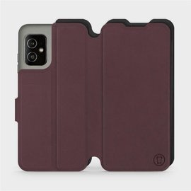 Etui Soft Touch do Asus Zenfone 8 - wzór Matowy burgund z czernią