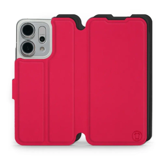 Etui Soft Touch do OPPO Reno 14 5G - wzór Żywa czerwień z czernią