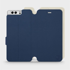 Etui Soft Touch do Huawei P10 - wzór Głęboki granat z platyną