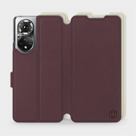 Etui Soft Touch do Huawei Honor 50 - wzór Matowy burgund z platyną