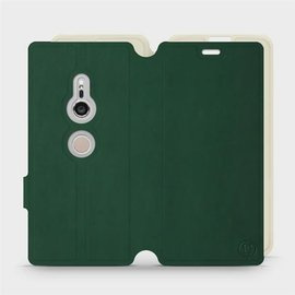 Etui Soft Touch do Sony Xperia XZ2 - wzór Miejska zieleń z platyną