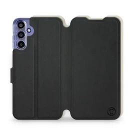 Etui Soft Touch do Samsung Galaxy A15 4G - wzór Satynowa czerń z platyną