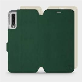 Etui Soft Touch do Samsung Galaxy A7 2018 - wzór Miejska zieleń z platyną