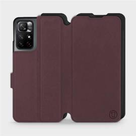 Etui Soft Touch do Xiaomi Redmi Note 11S 5G - wzór Matowy burgund z czernią