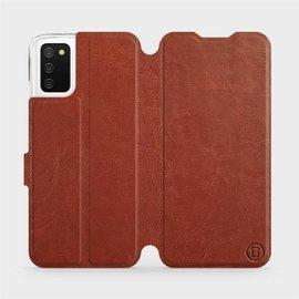 Etui do Samsung Galaxy A02S - wzór Brown&Orange
