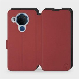 Etui Soft Touch do Nokia 5.4 - wzór Zachodząca czerwień z czernią