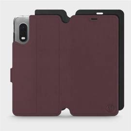 Etui Soft Touch do Samsung Galaxy Xcover PRO - wzór Matowy burgund z czernią