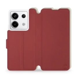 Etui Soft Touch do Xiaomi Redmi Note 13 PRO - wzór Zachodząca czerwień z platyną