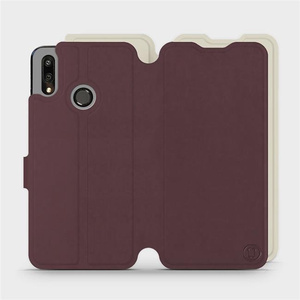 Etui Soft Touch do Huawei P Smart 2019 - wzór Matowy burgund z platyną