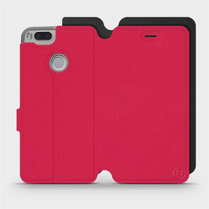 Etui Soft Touch do Xiaomi Mi A1 - wzór Żywa czerwień z czernią