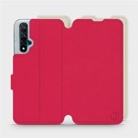 Etui Soft Touch do Huawei Nova 5T - wzór Żywa czerwień z platyną