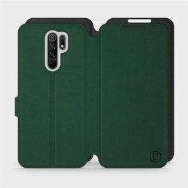 Etui Soft Touch do Xiaomi Redmi 9 - wzór Miejska zieleń z czernią