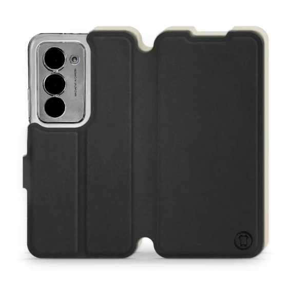 Etui Soft Touch do Xiaomi Redmi 15 - wzór Satynowa czerń z platyną