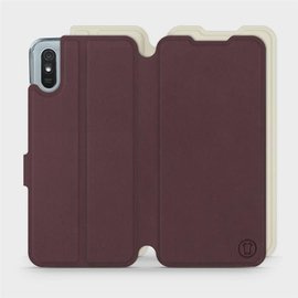 Etui Soft Touch do Xiaomi Redmi 9A - wzór Matowy burgund z platyną