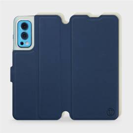 Etui Soft Touch do OnePlus Nord 2 5G - wzór Głęboki granat z platyną