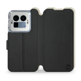 Etui Soft Touch do Realme GT 8 Pro - wzór Satynowa czerń z platyną