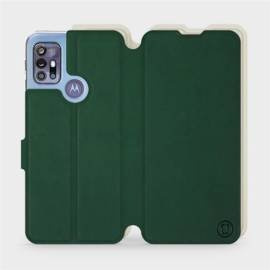 Etui Soft Touch do Motorola Moto G30 - wzór Miejska zieleń z platyną