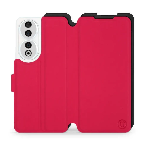 Etui Soft Touch do Huawei Honor 90 - wzór Żywa czerwień z czernią
