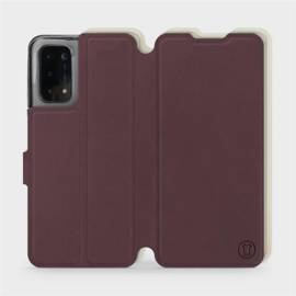 Etui Soft Touch do OPPO A74 5G - wzór Matowy burgund z platyną