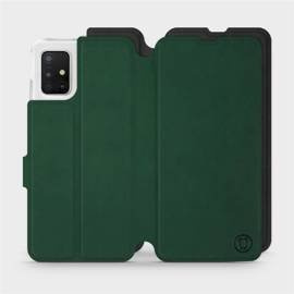 Etui Soft Touch do Samsung Galaxy A51 5G - wzór Miejska zieleń z czernią