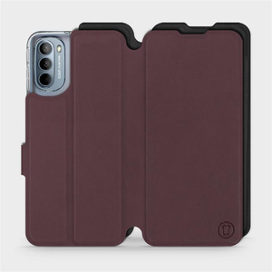 Etui Soft Touch do Motorola Moto G31 - wzór Matowy burgund z czernią