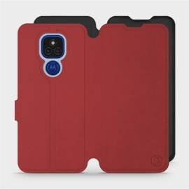Etui Soft Touch do Motorola Moto E7 Plus - wzór Zachodząca czerwień z platyną