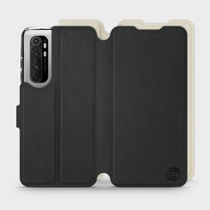 Etui Soft Touch do Xiaomi Mi Note 10 Lite - wzór Satynowa czerń z platyną