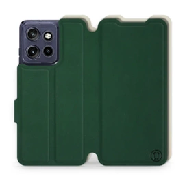 Etui Soft Touch do Motorola Edge 50 Neo - wzór Miejska zieleń z platyną