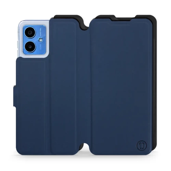 Etui Soft Touch do Motorola Moto G14 - wzór Głęboki granat z czernią