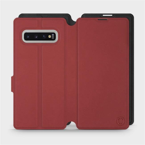 Etui Soft Touch do Samsung Galaxy S10 Plus - wzór Zachodząca czerwień z czernią