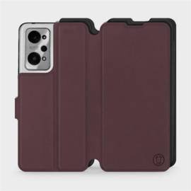 Etui Soft Touch do Realme GT 2 - wzór Matowy burgund z czernią
