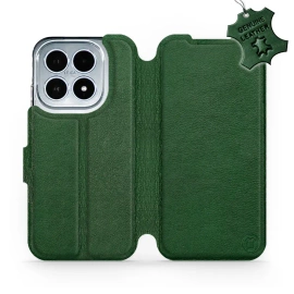 Etui ze skóry naturalnej do Xiaomi 17 - wzór Green Leather