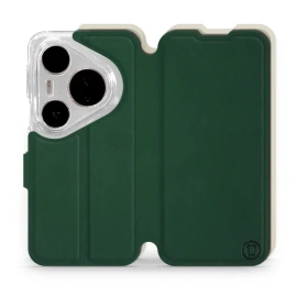 Etui Soft Touch do Huawei Pura 80 Pro - wzór Miejska zieleń z platyną