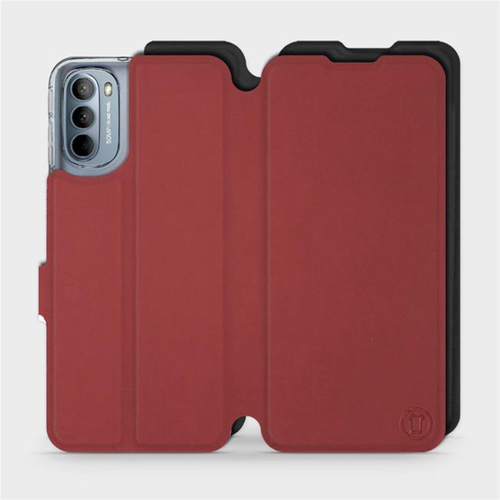 Etui Soft Touch do Motorola Moto G31 - wzór Zachodząca czerwień z czernią