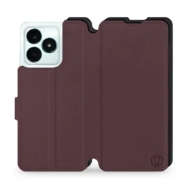 Etui Soft Touch do Realme C51 - wzór Matowy burgund z czernią