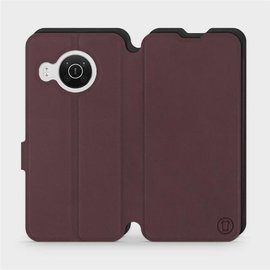 Etui Soft Touch do Nokia X20 - wzór Matowy burgund z czernią