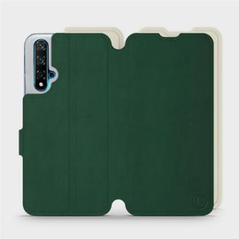 Etui Soft Touch do Huawei Nova 5T - wzór Miejska zieleń z platyną