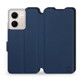 Etui Soft Touch do OPPO A5x - wzór Głęboki granat z czernią