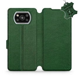 Etui ze skóry naturalnej do Xiaomi POCO X3 Pro - wzór Green Leather