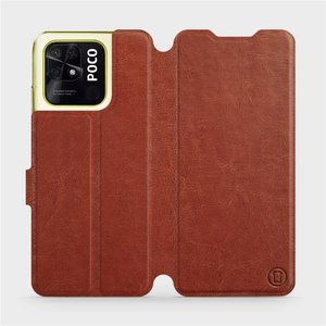 Etui do Xiaomi POCO C40 - wzór Brown&Orange