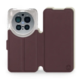 Etui Soft Touch do Vivo X300 pro - wzór Matowy burgund z platyną