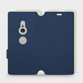 Etui Soft Touch do Sony Xperia XZ2 - wzór Głęboki granat z platyną