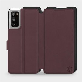 Etui Soft Touch do Samsung Galaxy S20 FE - wzór Matowy burgund z czernią