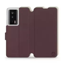 Etui Soft Touch do Xiaomi POCO F5 Pro - wzór Matowy burgund z platyną